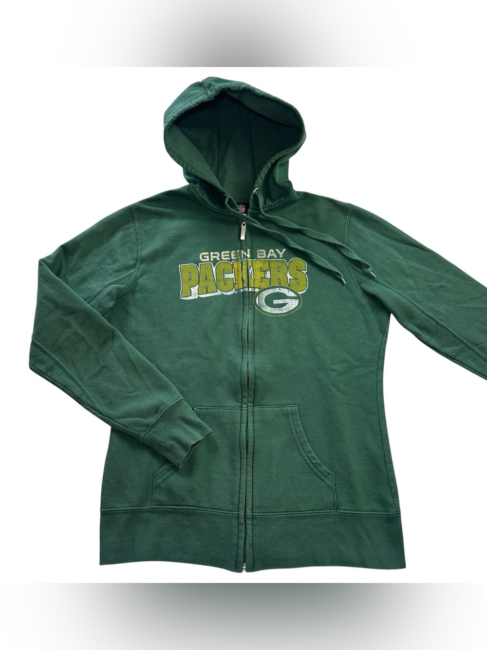 Green Bay Packers NFL Women’s Full-Zip Hoodie Jacket Green Team Apparel size M